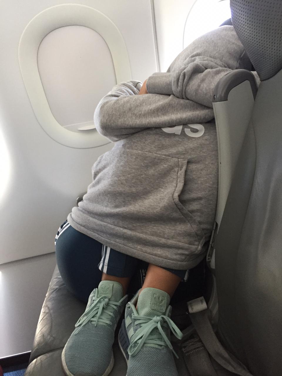 sleeping on a flight